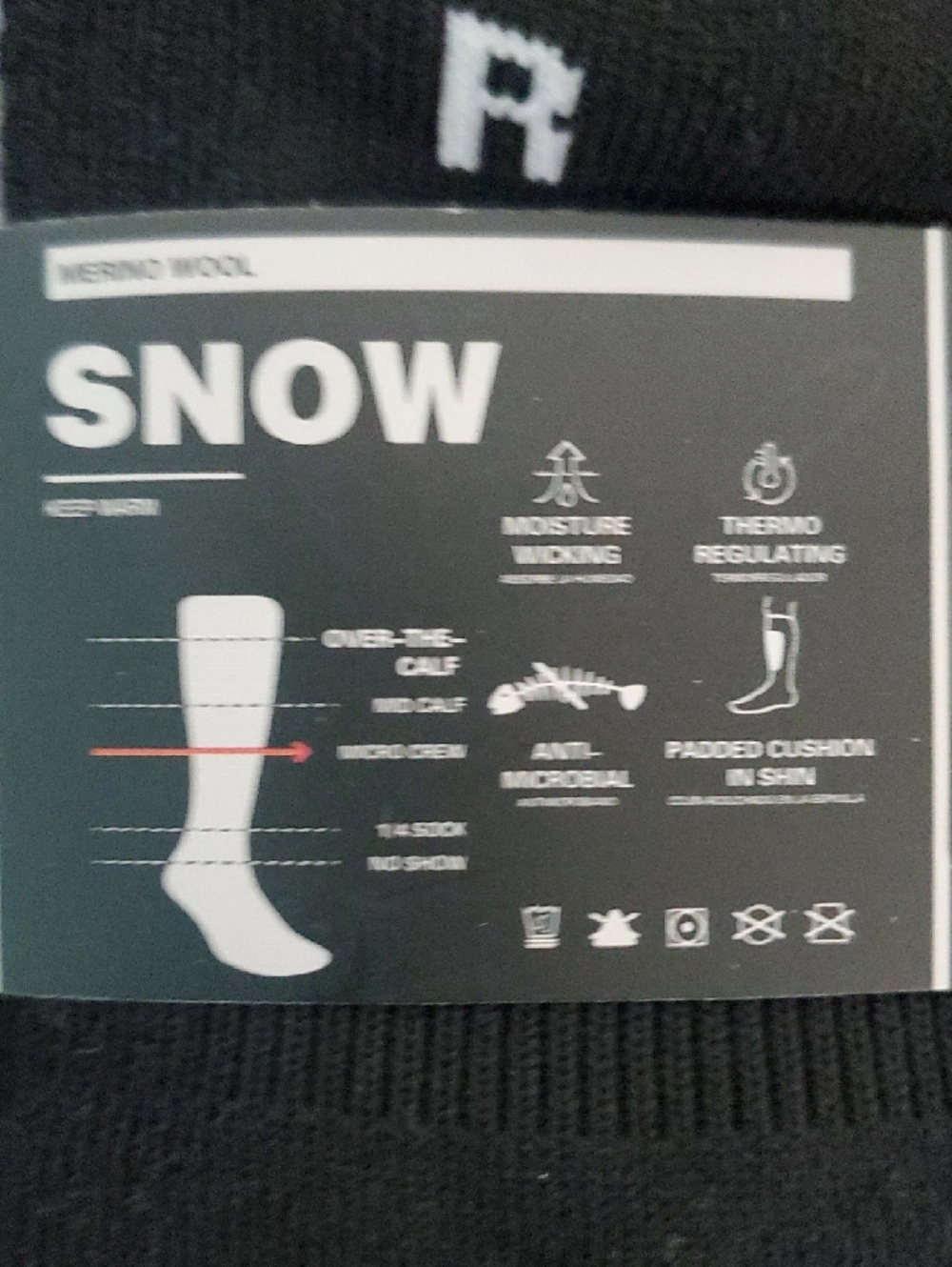 Black Merino Wool Socks 3 Pack - Men's Comfortable Wool Socks - Picture 2 of 4